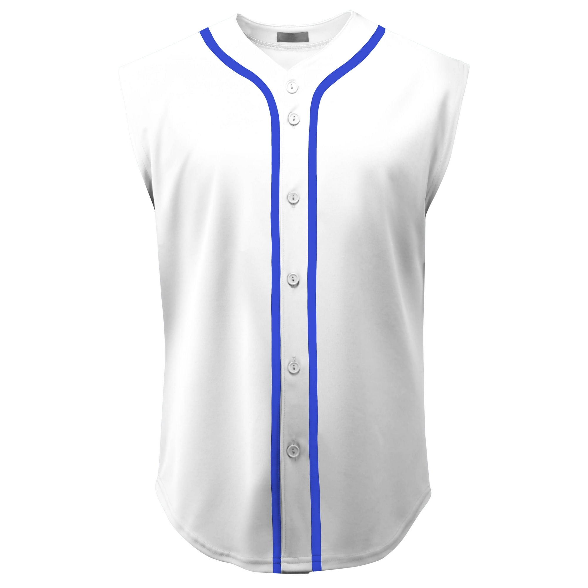 Ma Croix Mens Casual Sleeveless Baseball Jersey Team Vest, Men's, Size: Large, White