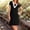 Black, variant on Naittoop Maternity Breastfeeding Dresses for Women Lace Trim Soft Nightgown Loose V Neck Short Sleeve Nursing Dress