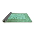 thumbnail image 2 of Ahgly Company Indoor Square Persian Turquoise Blue Traditional Area Rugs, 5' Square, 2 of 4