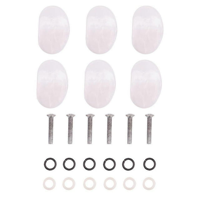 6 Pcs Semicircle Shape Electric Guitar Tuning Pegs Tuners Machine Head Replacement Buttons Knobs