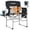 Black, variant on FUNDANGO Heavy Duty Director Chair with Side Table, 440lbs Oversized Folding Camping Chair, Portable Outdoor Padded Seat for Tailgating, Beach, Fishing - Black
