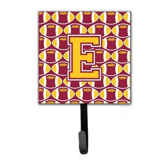 Letter E Football Maroon & Gold Leash or Key Holder