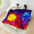 thumbnail image 4 of CafePress - Halloween Modern Abstract Oil Painting - Large Plush Fleece Throw Blanket, 80" L x 60" W, 4 of 4