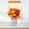 thumbnail image 5 of Flor artificial de otoño con jarrón, jarrón de jarra, arreglo floral de cosecha, flor de otoño falsa en cubo de hierro para boda en balcón Estilo B, 5 of 5