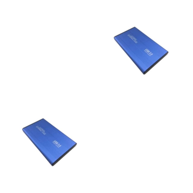 Cateissary Caja de unidad de estado sólido - Soporte de intercambio en caliente antiestático Indicador LED Caja de disco duro de doble azul 2Conjunto