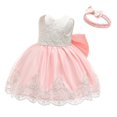 thumbnail image 3 of Fesfesfes Baby Girls Lace Bowknot&nbsp;Princess Wedding Formal&nbsp;Tutu Dress+Headband Set Clothes, 3 of 8