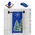 thumbnail image 7 of Blue Christmas Tree Bath Towels for Bathroom Set,Luxury Microfiber Towels Gifts for Women,Quick Dry Beach Kitchen Hand Hair Face Towel and Dish Washcloth,Xmas Trees Snowflake Winter Yoga Towels+Set, 7 of 7