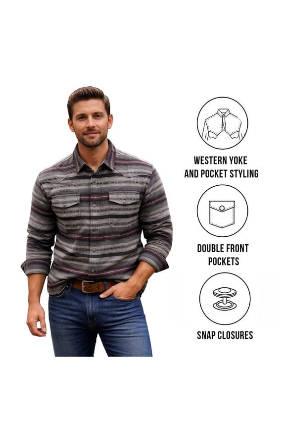 Men's White Pepper Shirt Humphry Retro Fit Long Sleeve