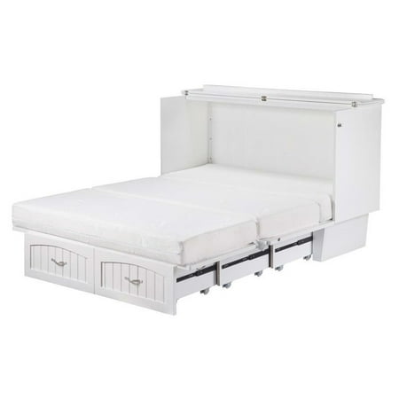 Leo & Lacey Queen Murphy Bed Chest in White