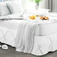 thumbnail image 4 of Nestl 14" Tailored Pinch Pleated Bed Skirt, Hotel Luxury Double Brushed Microfiber Pintuck Decorative Dust Ruffle, Queen, White, 4 of 9