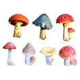 thumbnail image 4 of ZheElen Décorations de Paysage Lumineux Exquis Forme de Champignon de Résine Compact Tête Ronde 2, 4 of 6