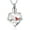 Steel/White, variant on Crystal Heart Bird Print Cremation Jewelry for Ashes Urn Necklace Lockets for Human Ashes Pendent for Ashes and Chain