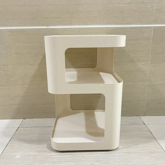 VEREFLAM Bedside tables,Side Table,Modern end Table,Metal nightstand,Bedside Tables,Accent Table with Storage for Living Room Bedroom entryway Couch,no Assembly Required(Off-White)