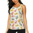 thumbnail image 2 of Picia Boho Bunny Pattern Women's Workout Tank Top,Breathable Activewear,Slim Fit Athletic Top,Versatile Workout Moisture-wicking top-X-Large, 2 of 9