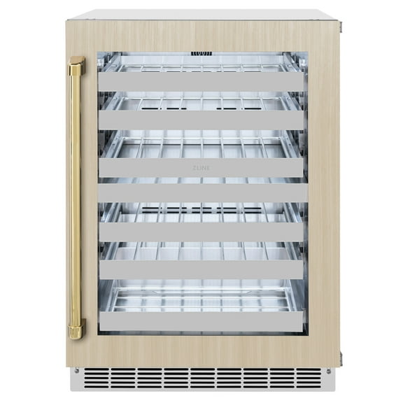ZLINE 48 in. Autograph Edition Dual Fuel Range in DuraSnow Stainless Steel with Gold Accents (RASZ-SN-48-G)