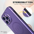 thumbnail image 5 of MagSafe Compatible Hybrid Case with Camera Ring Stand for iPhone 14 Pro Max - Purple, 5 of 6