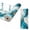 Teal & Gold, variant on Glossy Marble Peel and Stick Contact Paper, Ocean Wave Texture Backsplash Wallpaper, Fireproof, Oil-Resistant, Waterproof Vinyl for Kitchen Countertop Living Room Furniture Decor, Black & Gold