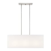 Livex Lighting Summit 3 Light Linear Chandelier in Brushed Nickel