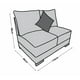 thumbnail image 5 of Love Seat El Bazar Store Orlando Negro Tela Lino nacional, Sillon 2 plazas, Modular, 5 of 5