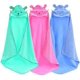 thumbnail image 2 of Toalla con capucha de oso para niños, 100 % tela cortada, toallas de poncho para niños pequeños para ducha, piscina, playa, cubierta, toalla absorbente suave y acogedora (rosa) brillar vestir, 2 of 5