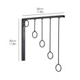 thumbnail image 4 of Mounted Wall Home Dress Clothing Display Garment Hanging Rail Clothes Rack Tools & Home Improvement, 4 of 6