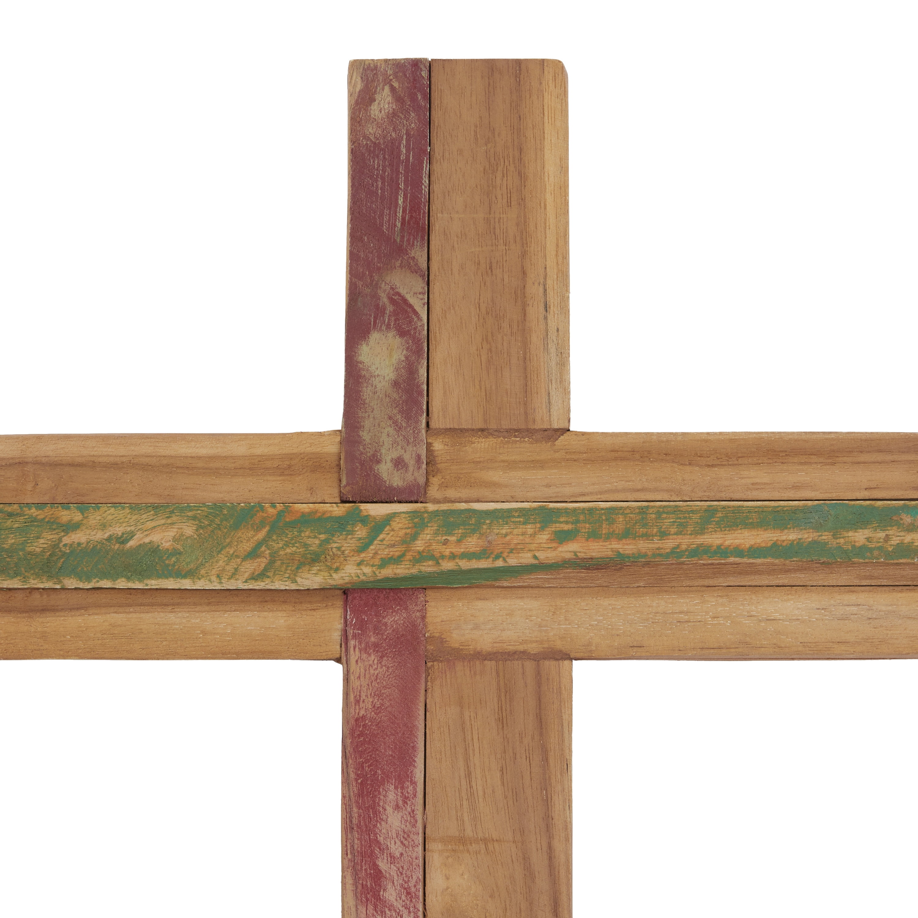 DecMode Wood Cross Rustic Wall Decor Brown