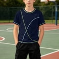thumbnail image 2 of WAVSUF Boys Cotton T-Shirt Crew Neck Short Sleeve Classic Fit Kids Trendy Casual Summer Tee Navy Size 14-16, 2 of 9