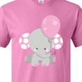 thumbnail image 4 of Inktastic Little Gray Elephant Holding A Pink Balloon T-Shirt, 4 of 5