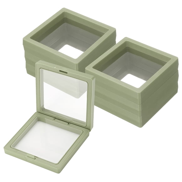 Uxcell 20 Pcs Caja de Almacenamiento para Uñas Postizas, Caja de Exhibición para Uñas, Organizador para Suministros de Arte de Uñas y Regalos de Joyería, Verde Claro