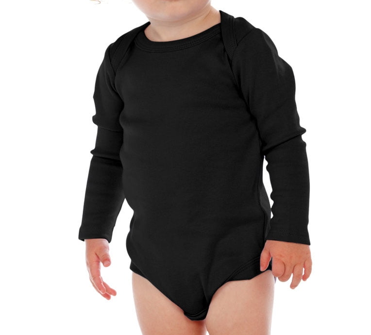 black long sleeve baby onesie