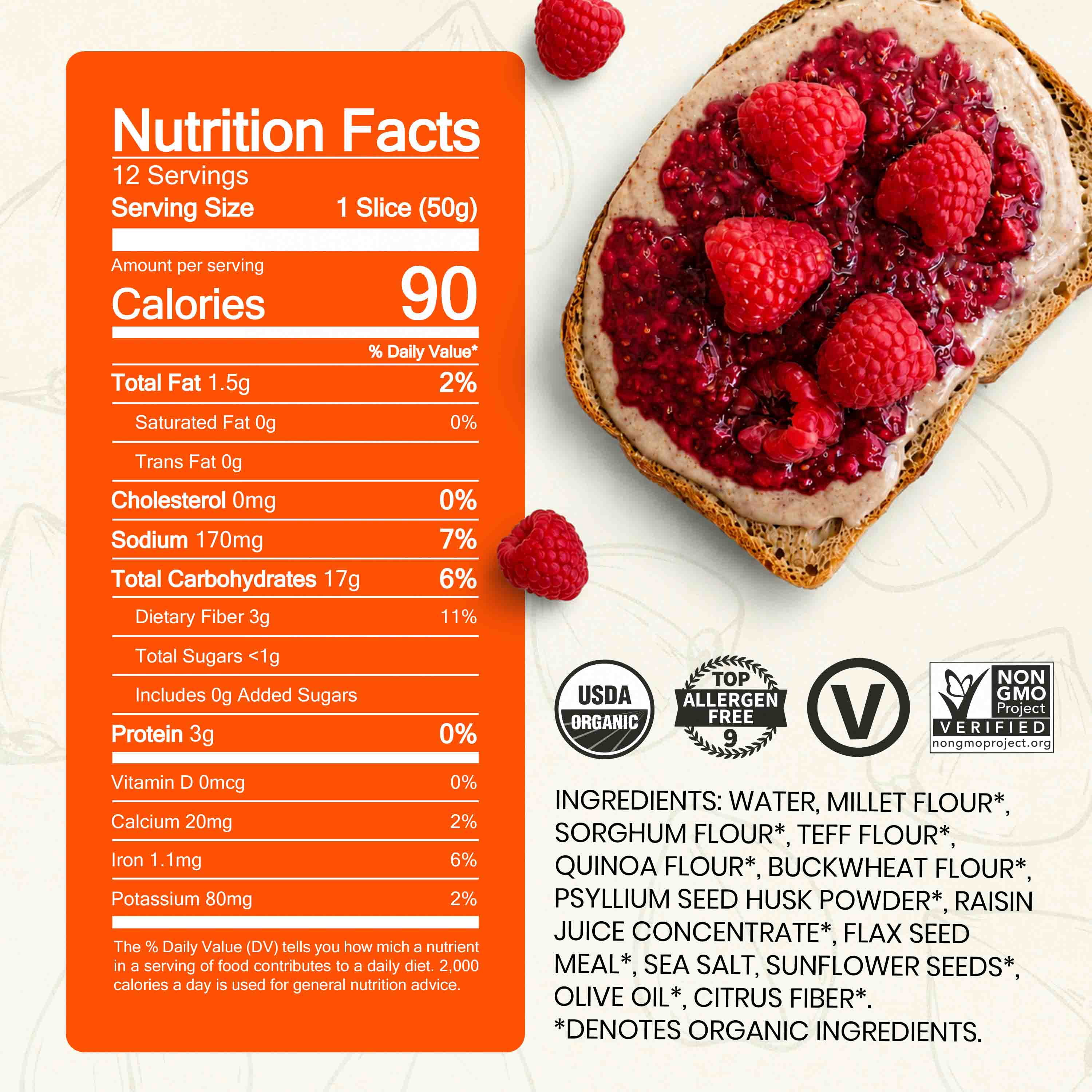 Simple Kneads Organic Gluten-Free Sourdough Bread, 21 oz