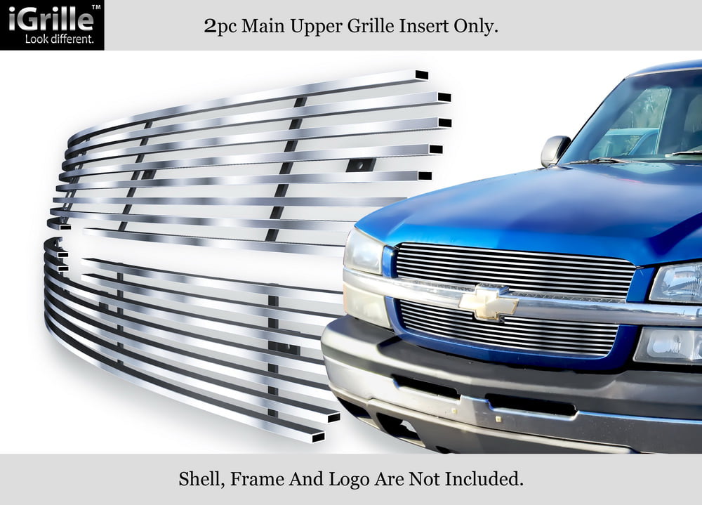 Stainless Chrome Billet Grille Fits 2003-05 Chevy Silverado 1500/ 03-04 2500