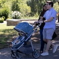 Monbebe Lynx 6 in 1 Modular Travel System Stroller, Distressed Plaid