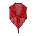 thumbnail image 3 of Shawl Wraps for Women Knitted Shawls and Wraps Scarf Fall Cardigan Sweaters Ponchos Wool Shoulder Tops,Thin Breathable Wrap for Dresses(Red), 3 of 4