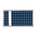 thumbnail image 2 of JIALIOU Nylon Trifold Card Wallet with ID Window Zipper Pocket for Men Women Teen Dark Blue and Glack Gingham, 2 of 7