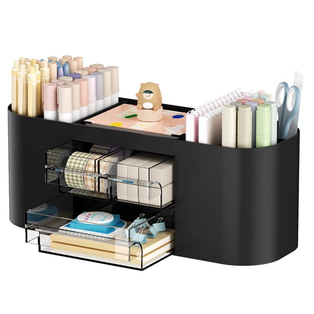 Organizador de escritorio Marbrasse con 3 cajones y 7 compartimentos