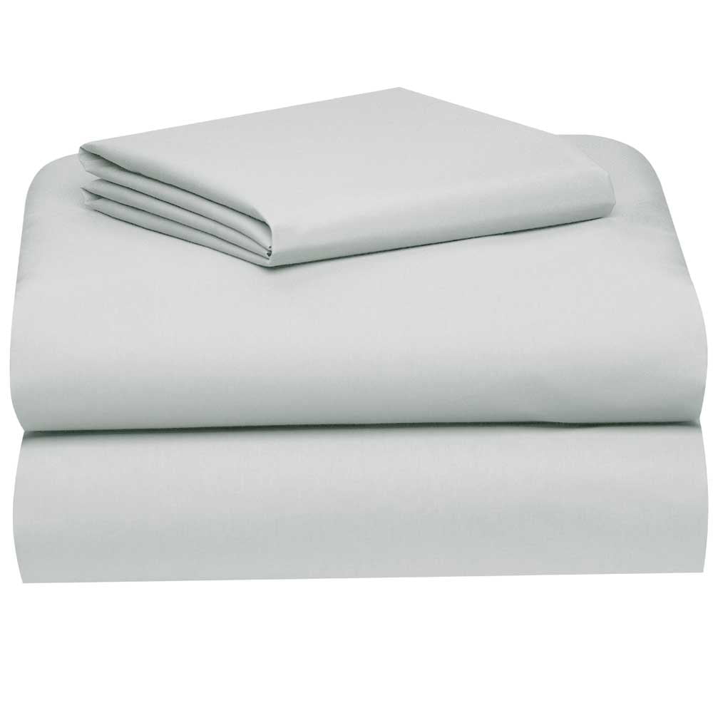 Supersoft College Dorm Sheet Set in Gray, Twin XL Size, Solid Gray