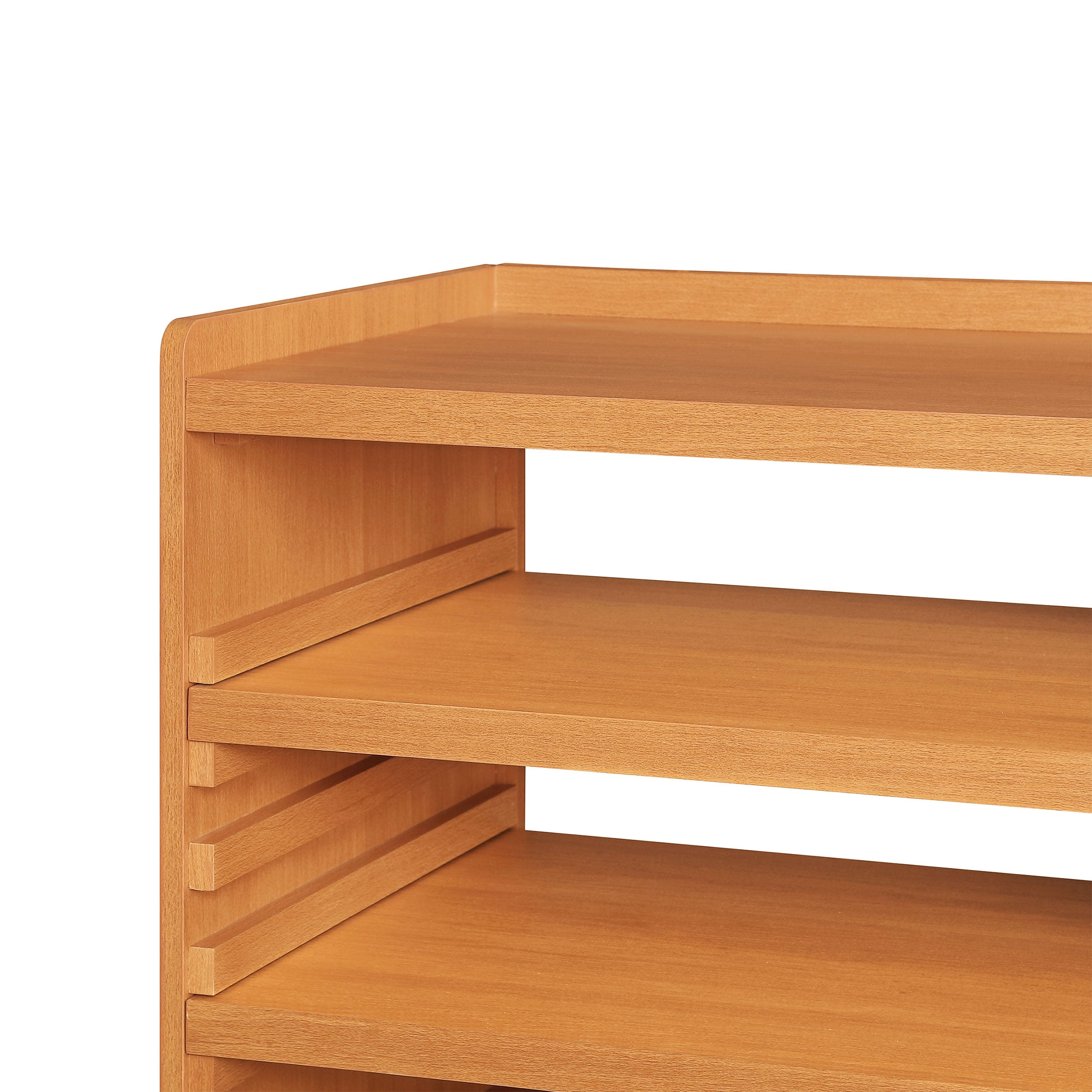 Beautiful by Drew Barrymore Maurice TV Stand for TVs Up to 70", Japandi Style, Cherry Finish