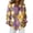 001_Yellow, variant on Mardi Gras Long Sleeve Blouse Women Stretch Casual Button Down Collared Shirt Regular Fit Top