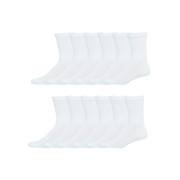 Hanes White Crew Socks