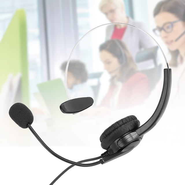 Monaural Headset Call Center Headset Call Center Headset With Microphone Hands Free Noise Cancelling Monaural Earpiece With 3.5mm Interface For Desk Telephone