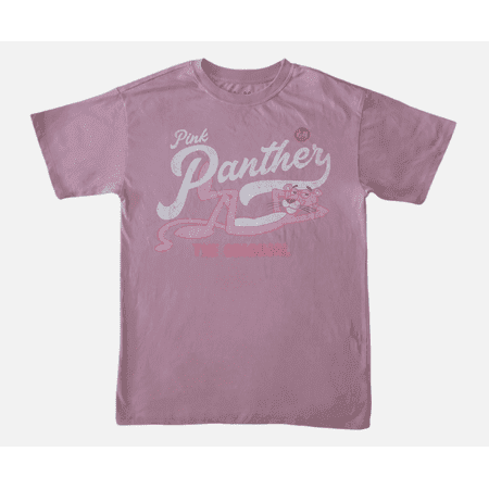 Women's Retro Pink Panther Lightweight Soft Comfortable Jersey Fabric Tee - XS