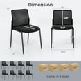 thumbnail image 3 of Costway Office Guest Chair Set of 8 with Breathable Mesh Back Padded Seat for Waiting Room, 3 of 7