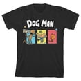 thumbnail image 1 of Dog Man Cats Rule Kids Black T-Shirt, 1 of 2