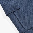 thumbnail image 6 of Stamzod Casual Sweatsuits for Men Solid Color Long Sleeve Turndown Button Down Shirts and Cargo Pants with Pocket Mens Outfits 2 Piece Track Suit Navy M, 6 of 9
