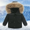 thumbnail image 6 of Odeerbi Toddler Boys Girls Ski Sui Waterproof Snowsuits Winter Down Jacket 2025 Fashion Solid Color Down Jackets Keep Thickening Warm Outdoor Coat Jumpsuit Set Black 4-5 Years, 6 of 9