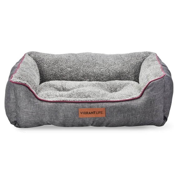 Vibrant Life Urban Lounger Pet Bed, Medium, Gray