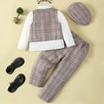 thumbnail image 4 of UAYOTSE Baby Boy Clothes Outfit Suit Long Sleeve Gentleman Tuxedo Vest Wedding Birthday Party Suit,Sizes 3-4 Years, 4 of 9