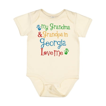 

Inktastic Georgia Grandma Grandpa Loves Me Gift Baby Boy or Baby Girl Bodysuit