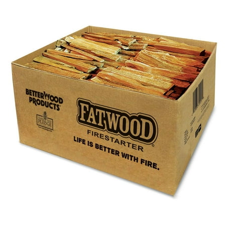 

Betterwood Products 9987 Natural Pine Hand Split Fatwood 35 Pound Firestarter